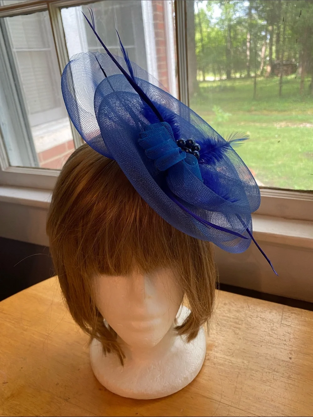 Blue Fascinator Hat like new